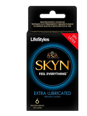Preservativos LifeStyles Skyn Extra lubricated 6 Unidades.