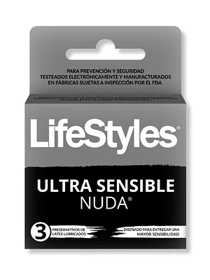 Preservativos LifeStyles Ultra sensible nuda 3 Unidades.