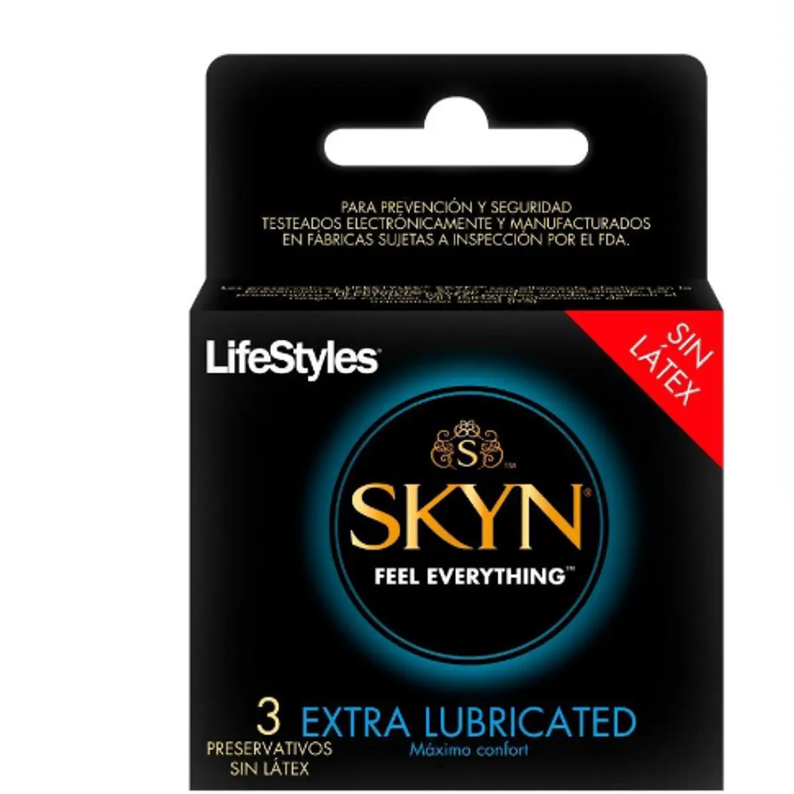 Preservativo LifeStyle Skyn Extra lubricated 3 Unidades. 1