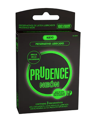 Preservativo Prudence Neón 3 Unidades.
