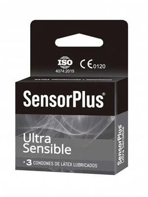 Preservativos Sensor Plus Ultra sensible 3 Unidades.
