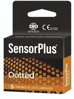 Preservativos Sensor Plus Dotted 3 Unidades.