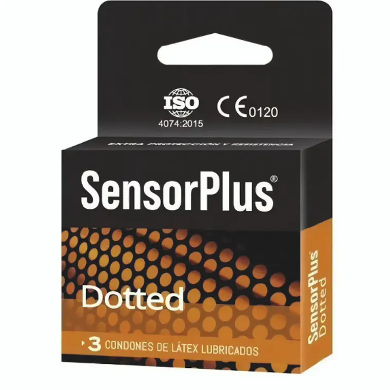 Preservativos Sensor Plus Dotted 3 Unidades. 1