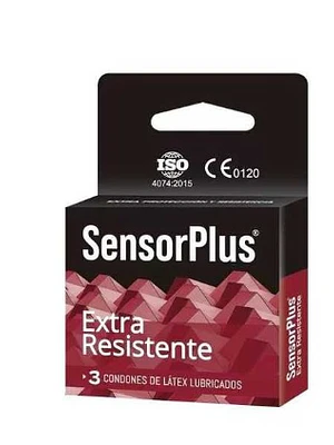 Preservativo Sensor Plus Extra resistente 3 Unidades.