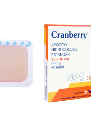 Apósito hidrocoloide estándar 10x10cm 10 Unidades. Cranberry