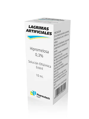 Lágrimas Artificiales Hipromelosa 0,3 % Solución oftálmica 10 ml. Pharmatech