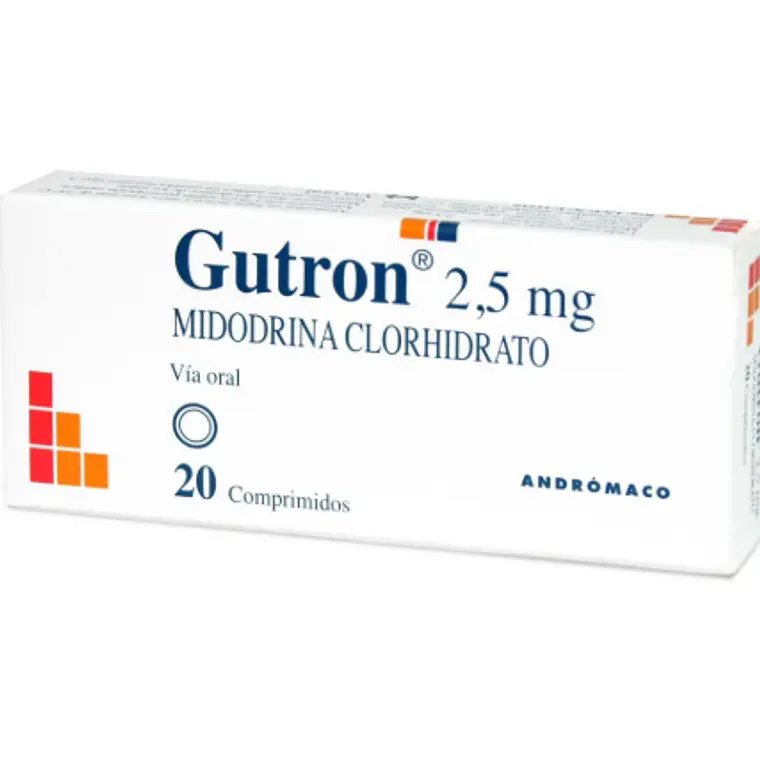 Gutron Midodrina 2,5 mg 20 Comprimidos. 1