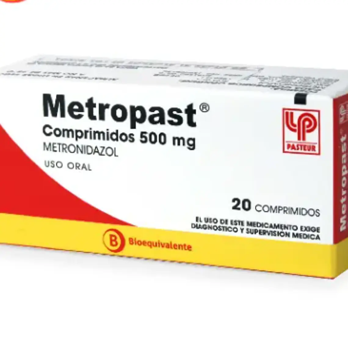 Metropast (B) Metronidazol 500 mg 20 Comprimidos. 1