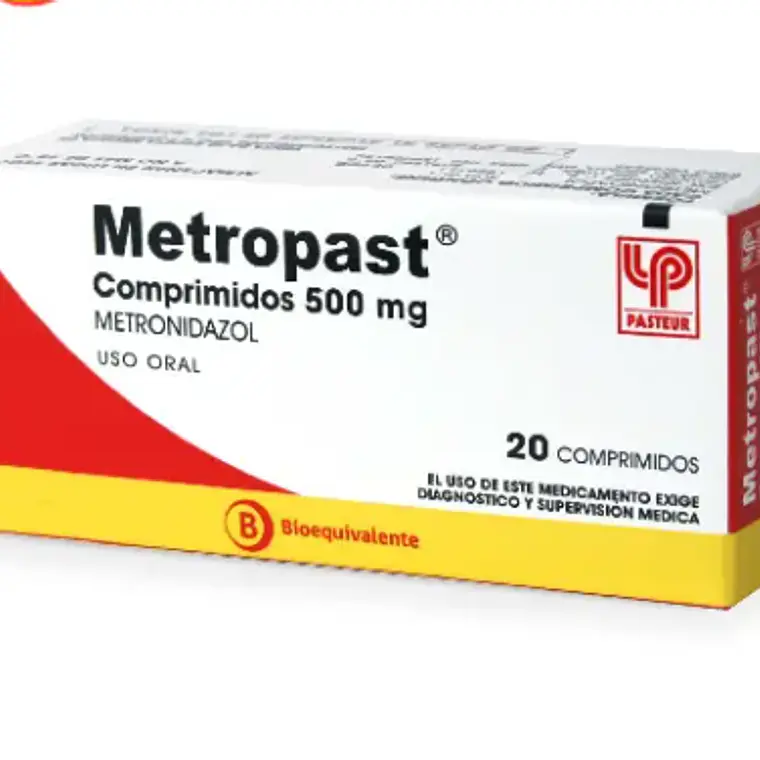 Metropast (B) Metronidazol 500 mg 20 Comprimidos. 1