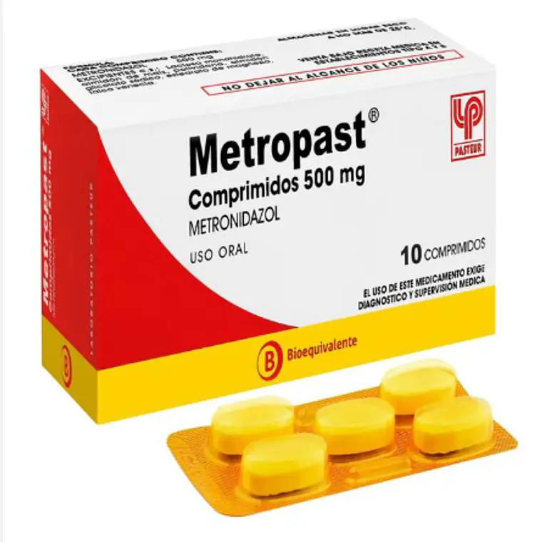 Metropast (B) Metronidazol 500 mg 10 Comprimidos. 1