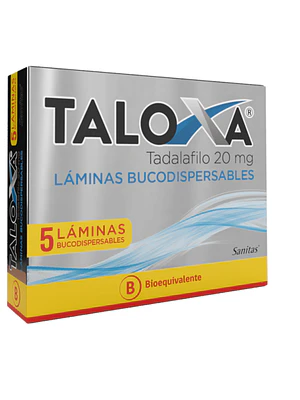 Taloxa (B) Tadafilo 20 mg 5 Láminas bucodispersables.