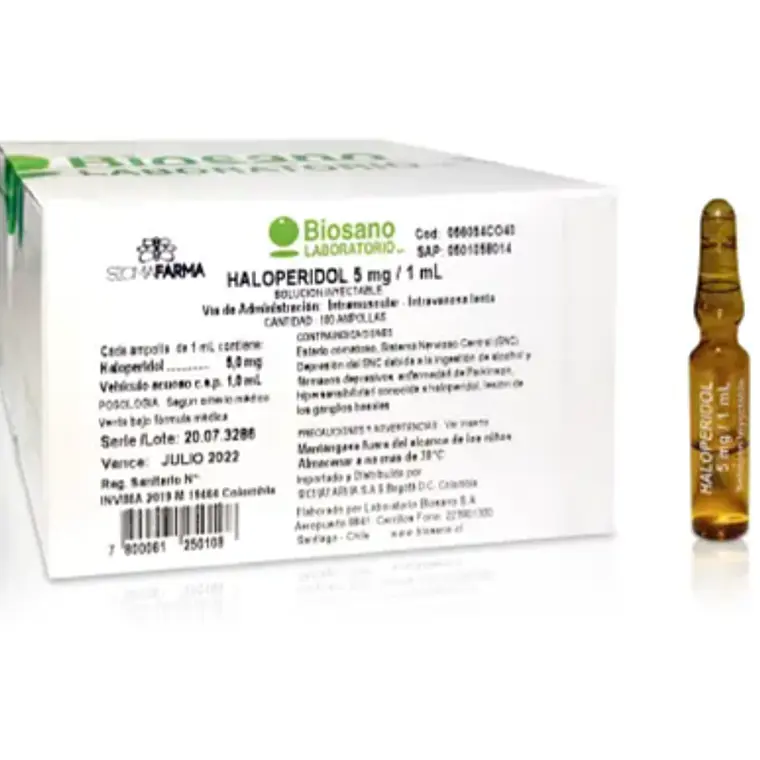 Haloperidol 5 mg/ ml Solución inyectable 100 Ampollas. Sanderson 1
