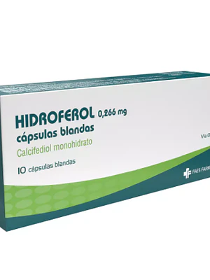 Hidroferol Calcifediol 0,266 mg 10 Cápsulas blandas.