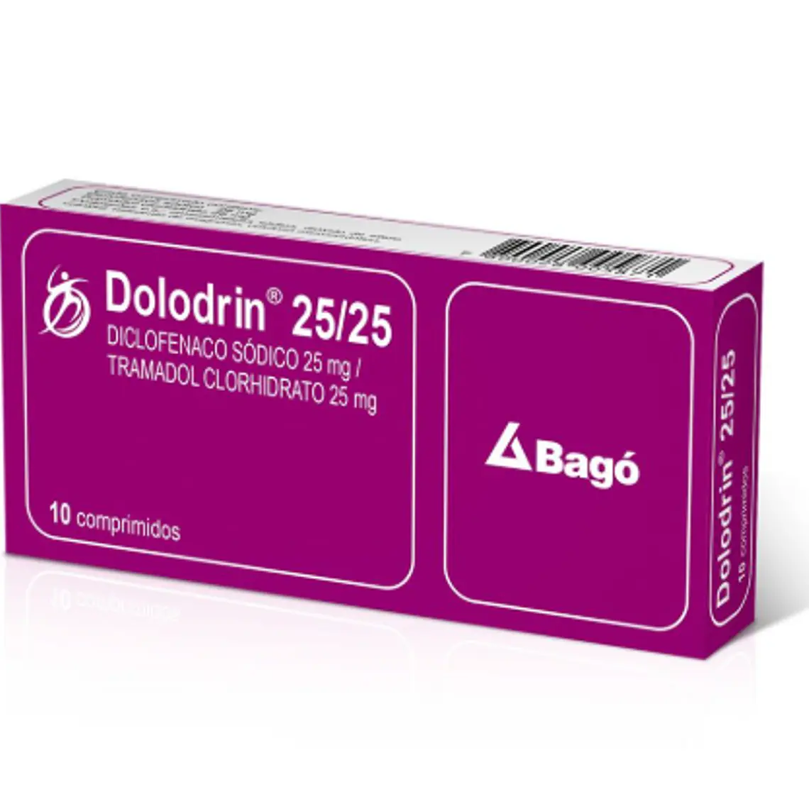 Dolodrin Diclofenaco, Tramadol 25/25 mg 10 Comprimidos. 1