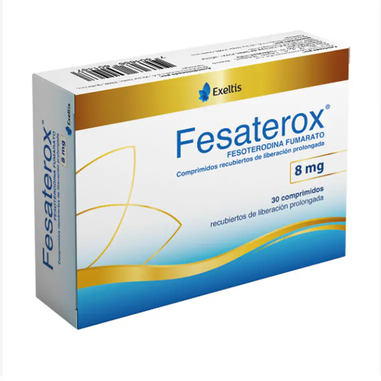 Fesaterox  Fesoterodona 8 mg 30 Comprimidos recubiertos. 1
