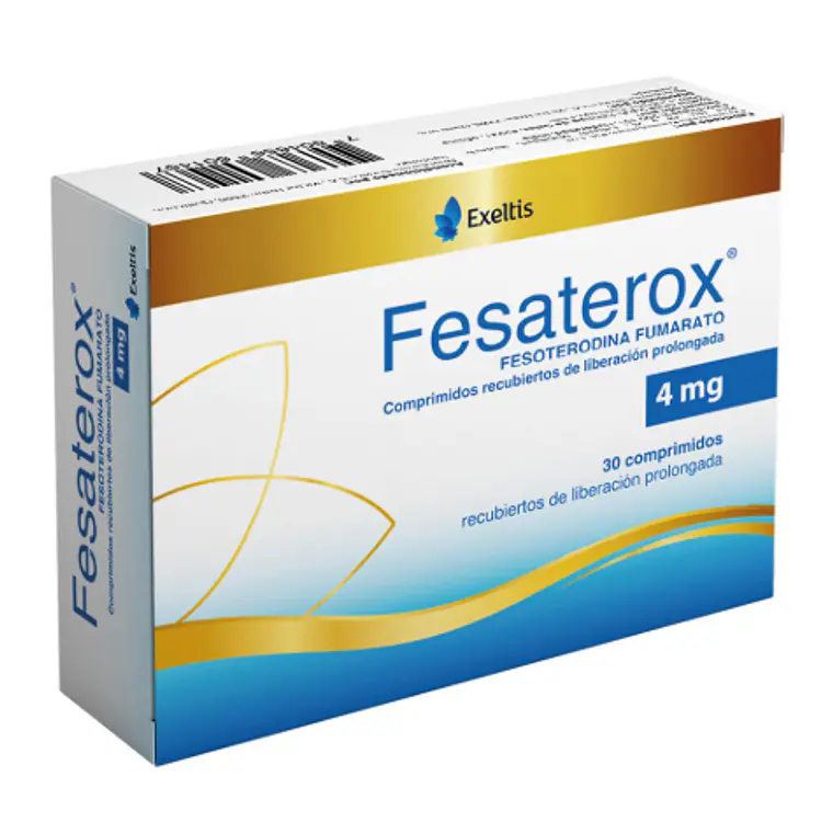 Fesaterox Fesoterodina 4 mg 30 Comprimidos recubiertos. 1