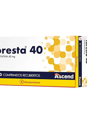 Toresta 40 (B) Atorvastatina 40 mg 30 Comprimidos recubiertos.