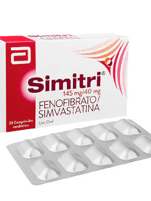 Simitri Fenofibrato, Simvastatina 145/40 mg 30 Comprimidos.