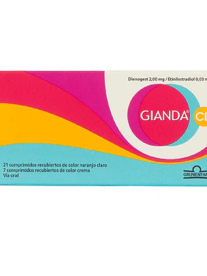 Gianda CD Dienogest, Etinilestradiol 28 Comprimidos.
