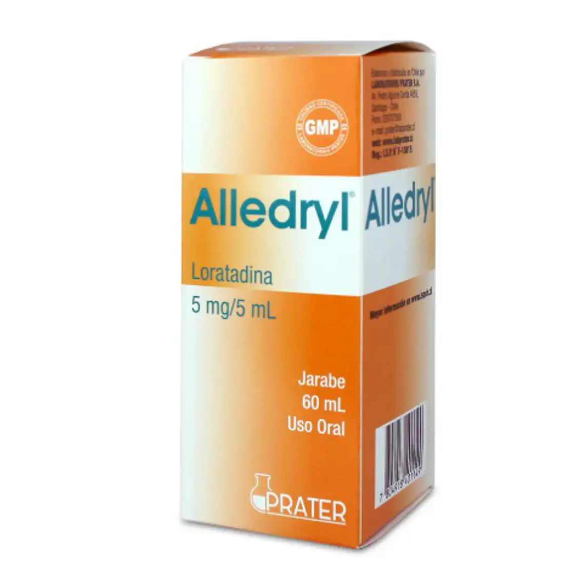 Alledryl Loratadina 5 mg / 5 ml Jarabe 60 ml. 1