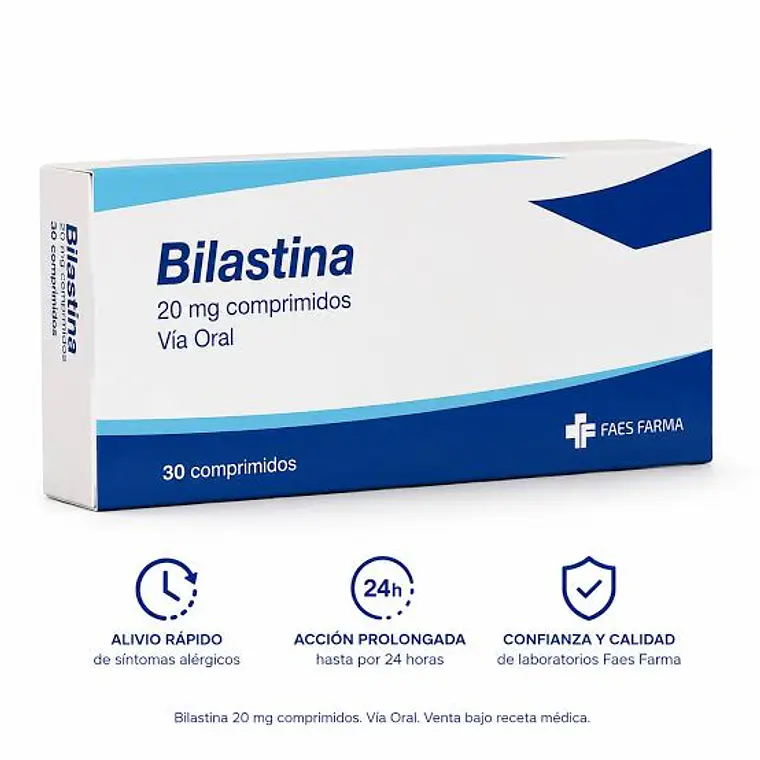 Bilastina 20 mg 30 Comprimidos. Faes 1