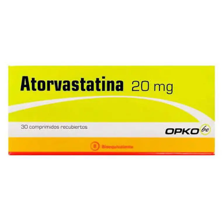 Atorvastatina (B) 20 mg 30 Comprimidos recubiertos. 1