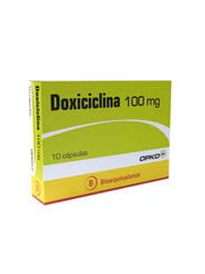 Doxiciclina (B) 100 mg 10 Cápsulas. Opko