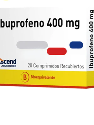 Ibuprofeno (B) 400 mg 20 Comprimidos recubiertos. Ascend 