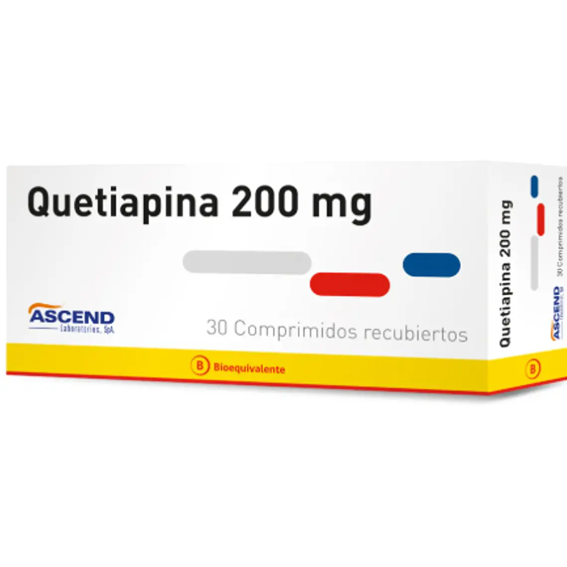 Quetiapina (B) 200 mg 30 Comprimidos recubiertos. Ascend  1