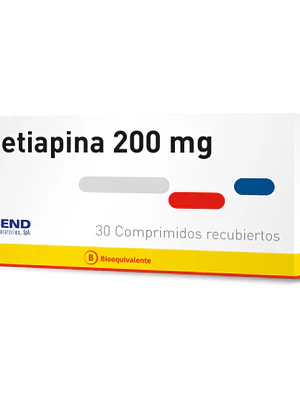Quetiapina (B) 200 mg 30 Comprimidos recubiertos. Ascend 