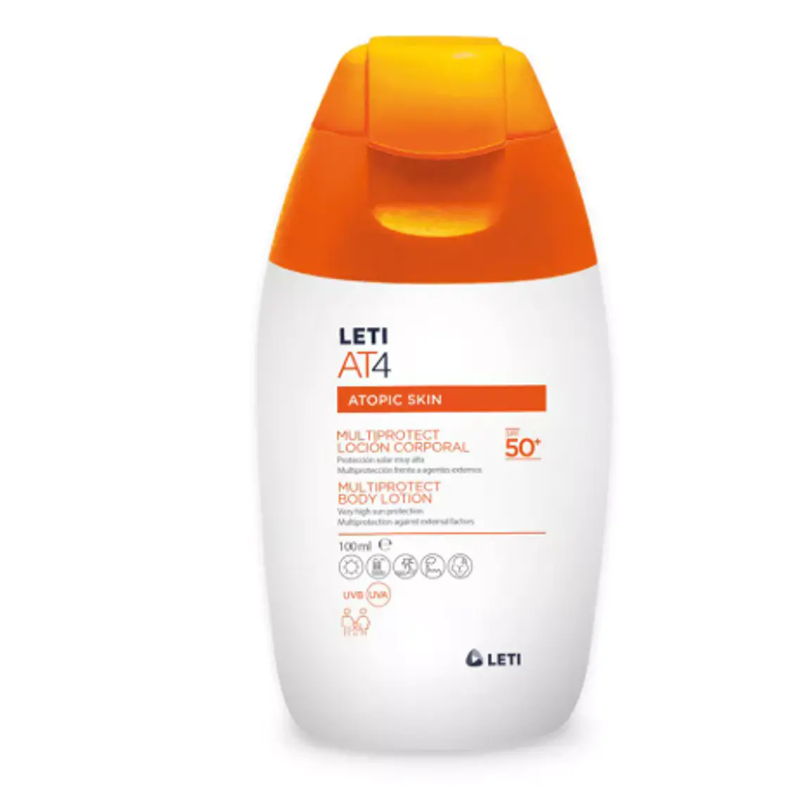 Leti At4 Crema corporal multiprotectora SPF50+ 100 ml. 1