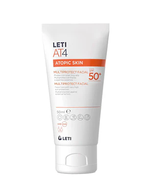 Leti At4 Loción Multiprotectora facial SPF50+ 50 ml.