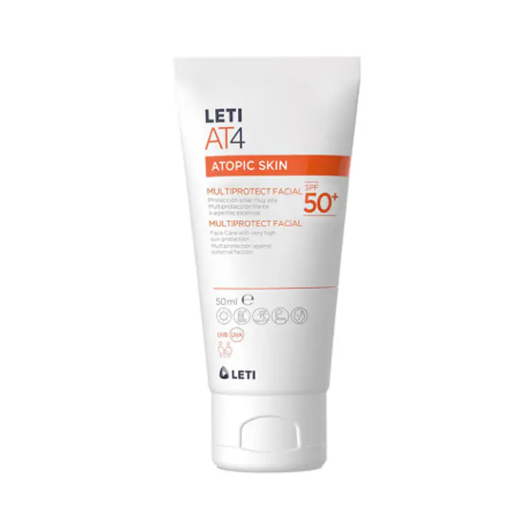 Leti At4 Loción Multiprotectora facial SPF50+ 50 ml. 1
