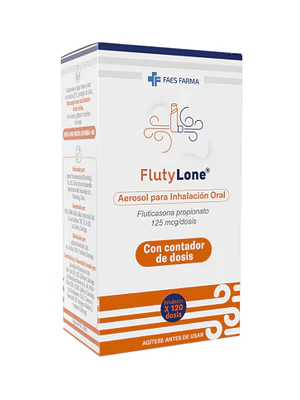FlutyLone Fluticasona  125 mcg  Inhalador 120 Dosis.