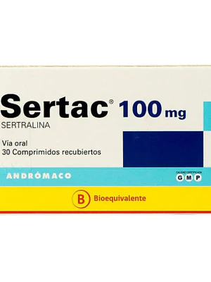 Sertac (B) Sertralina 100 mg 30 Comprimidos recubiertos.