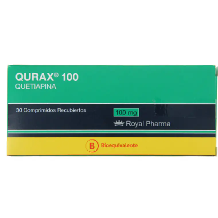Qurax (B) Quetiapina 100 mg 30 Comprimidos recubiertos. 1