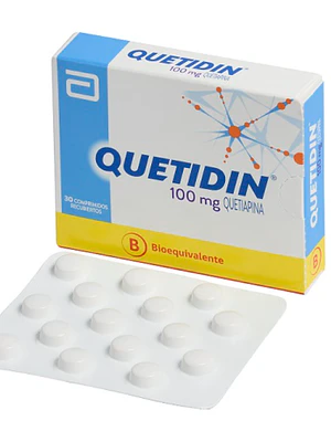 Quetidin (B) Quetiapina 100 mg 30 Comprimidos recubiertos.