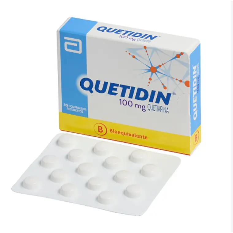 Quetidin (B) Quetiapina 100 mg 30 Comprimidos recubiertos. 1