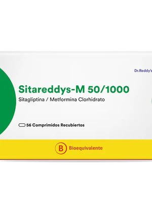 Sitareddys (B) Sitagliptina, Metformina 50/1000 mg 56 Comprimidos recubiertos.