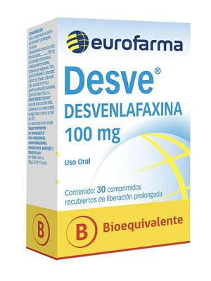 Desve (B) Desvenafaxina 100 mg 30 Comprimidos recubiertos.