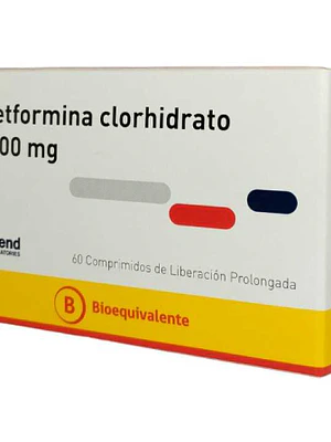 Metformina XR (B) 1000 mg 60 Comprimidos.