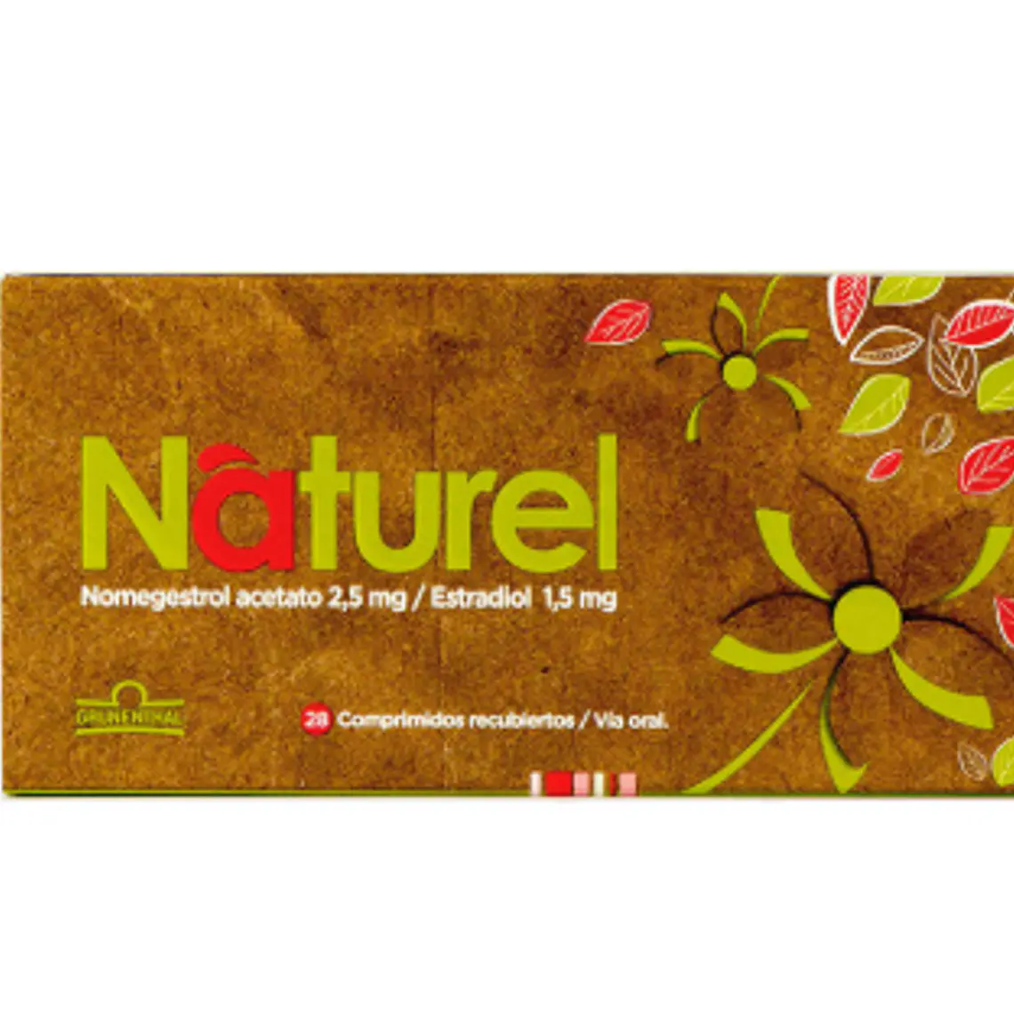 Naturel Nomegestrol Acetato, Estradiol 28 Comprimidos recubiertos. 1