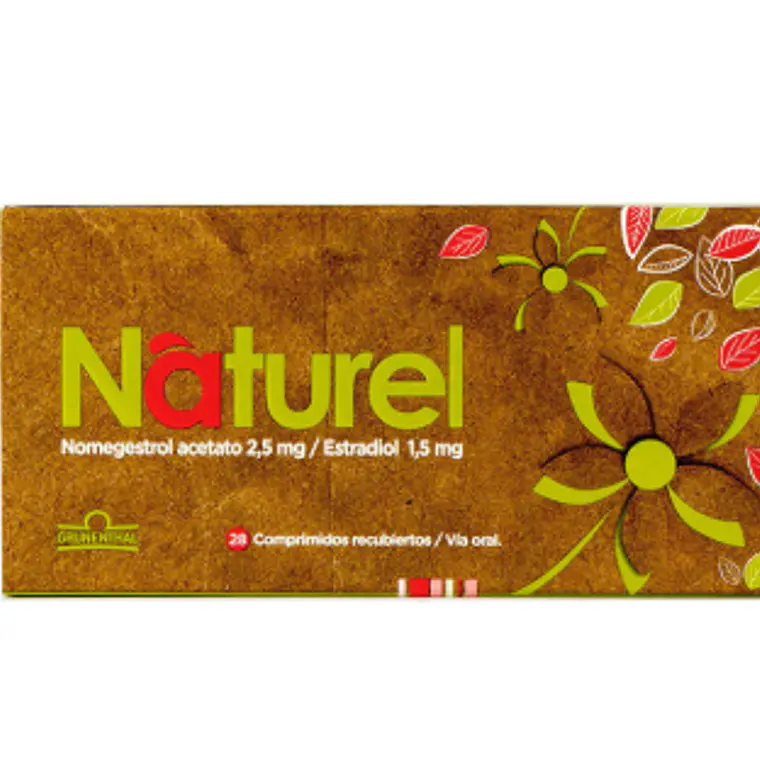 Naturel Nomegestrol Acetato, Estradiol 28 Comprimidos recubiertos. 1