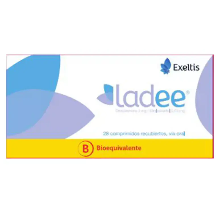 Ladee (B) Drospirenona, Etinilestradiol 28 Comprimidos recubiertos. 1
