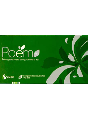Poem Fem Nomegestrol Acetato, Estradiol 28 Comprimidos recubiertos.
