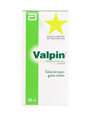 Valpin Fenobarbital, Octatropina, Metilbromuro Gotas 25 ml.