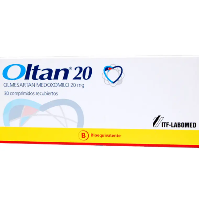 Oltan 20 (B) Olmesartán 20 mg 30 Comprimidos recubiertos. 1