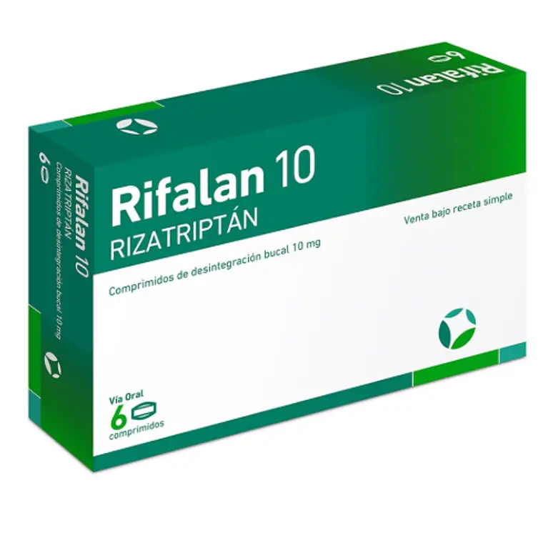 Rifalan 10 (B) Rizatriptán 10 mg 6 Comprimidos. 1