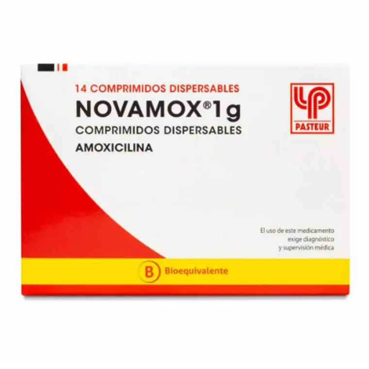 Novamox (B) Amoxicilina 1 g 14 Comprimidos dispersables. 1