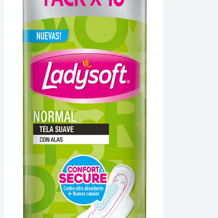 Ladysoft Toalla normal suave con alas 16 Unidades. 1